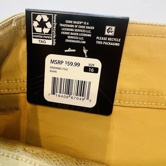 Eddie Bauer Women’s Cargo Pocket Short Size 16 Khaki (A0127) - Picture 3 of 6